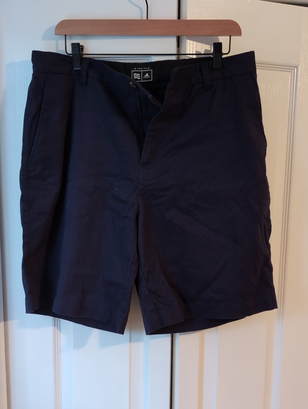 Adidas Men's Navy Chino Shorts - Classic Casual, 34
